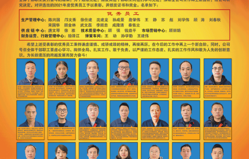 500万网彩票隆重召开2021年度优秀员工表彰大会